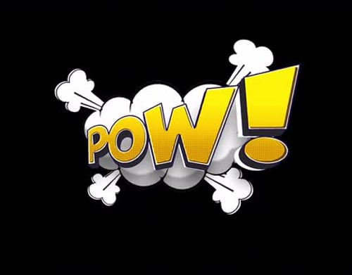 Retro Comic Book POW! Text Explosion Animation