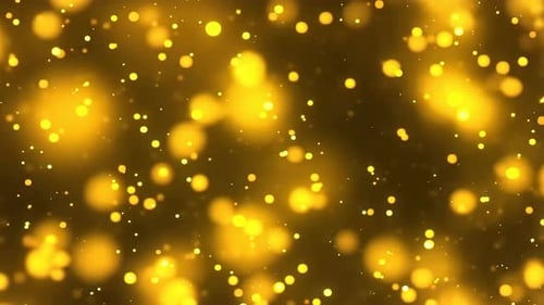 Abstract Golden Particle Flowing Bokeh Loop Background