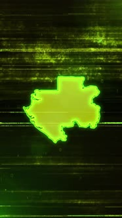 Carte numérique futuriste des problèmes du Gabon - Vidéo verticale