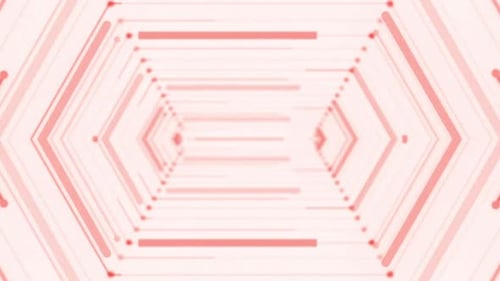 4K Futuristic Technology Light Tunnel Loopable Animation Black Background