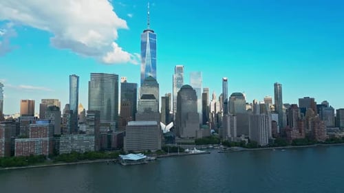 NYC Aerial View New York City Skyline Park and Cityscape of Manhattan in USA New York City NYC