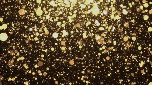 Flying Flickering Dust Bubbles Snow Particles As Bokeh of Light