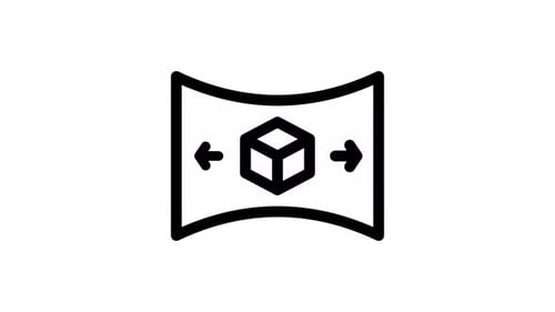 Animated 3D Aspect Ratio Adjustment Line Icon