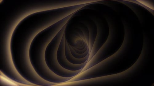 Hypnotic Tunnel Looping Background Yellow 4K