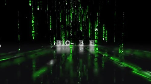 Futuristic Digital Code Text Reveal