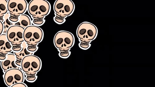 Halloween Skull Transition 4K Alpha Channel