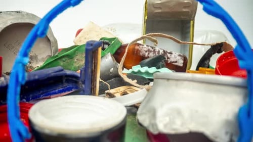Plastic Rubbish on White Background