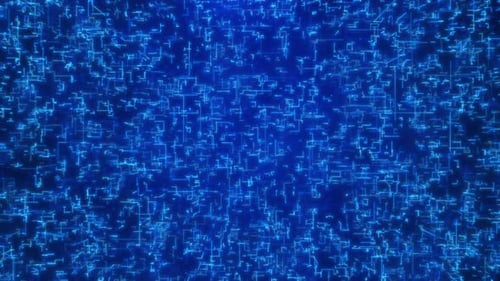 Data Moving within Computer Circuitry. Big Data and Blockchain Technology Background