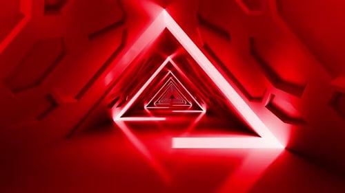 Circuito de túnel vermelho triangular