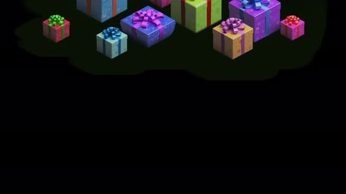 Animated Bouncing Gift Boxes Festive Celebration Element