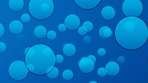 Blue Cartoon Transparent Circle Particles 3d Loop Animation Background