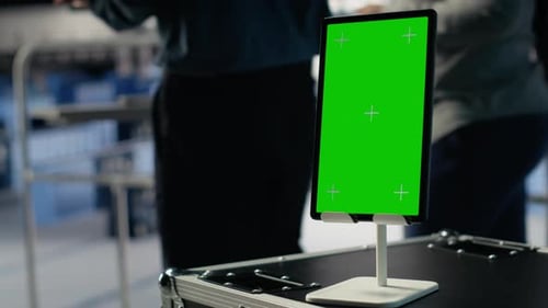 Сотрудники центров обработки данных контролируют процессы искусственного интеллекта с помощью планшета с изолированным экраном