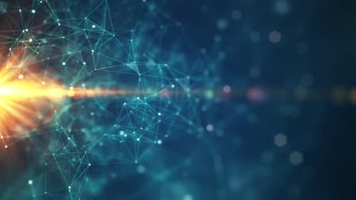 Futuristic Geometric Network Connection Loop Background
