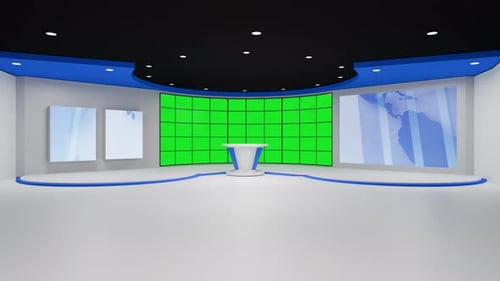 3D Virtual News Studio Ab007 Hintergrundschleife