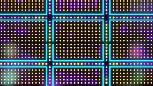 Colorful Animated LED Dot Grid Background