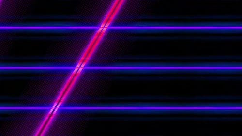 Retro Synthwave Glitch Grid Lines Loop Background