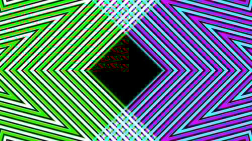 Vibrant Abstract Geometric Glitch Hypnotic Background Loop