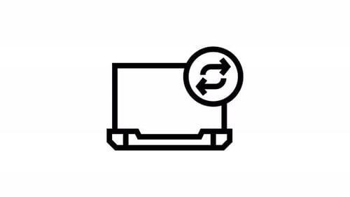 Minimalist Laptop Sync Refresh Icon Animation