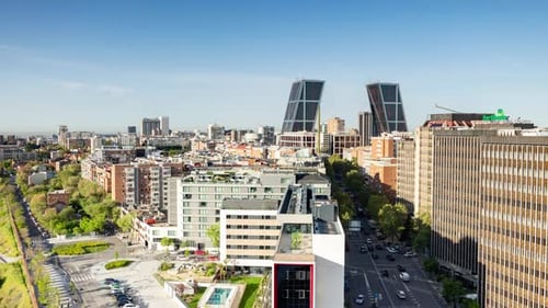 Timelapse of the Madrid Financial District