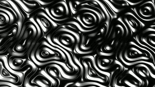 Fluid Metallic Abstract Undulating Liquid Silver Background Loop