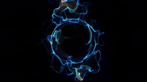 Abstract Fluid Blue Energy Ring Reveal