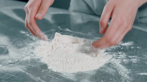 Making Authentic Fresh Pasta with HighQuality Flour and Fresh Eggs From Scratch