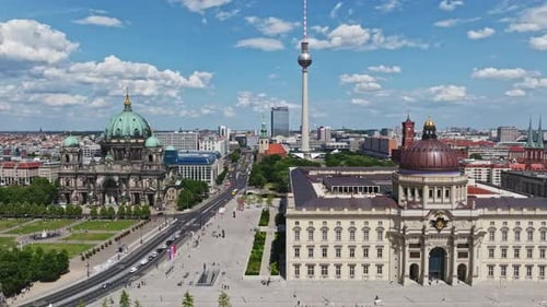 Aerial view of mitte district in Berlin , Germany