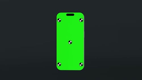 Minimalist Vertical Smartphone Mockup with Green Screen Reveal