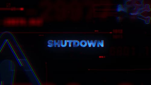 Glitch Effect Text Reveal with Cybernetic Digital HUD