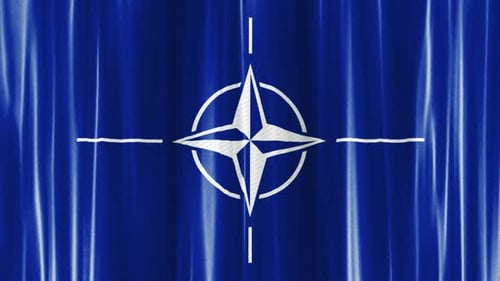 Nato Flag Curtain Wave