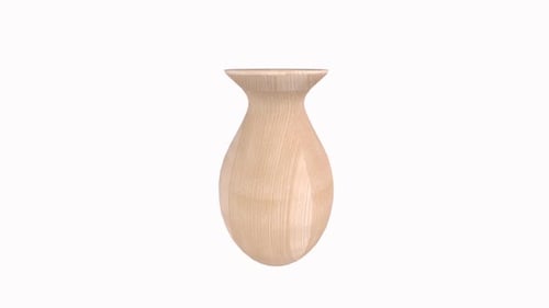 Animated 3D Wooden Vase Seamless Loop
