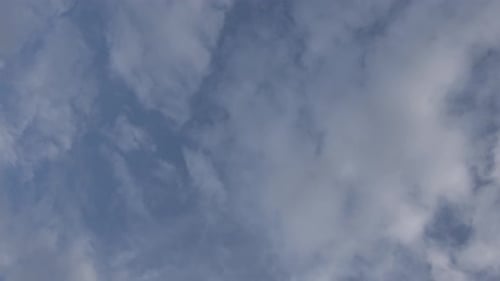 Cloudscape Time Lapse, Fluffy Clouds Moving In The Sky