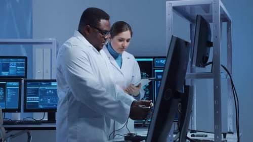 Scientists Working on Computer Chip in Lab