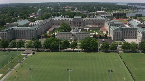 Aerial view of the us naval academy in historic annapolis Maryland