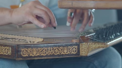 Playing a Traditional String Instrument with Skill