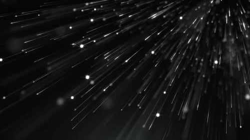 Abstract White Light Streaks and Particles Flowing Seamless Loop