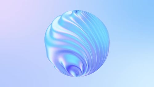 Dynamic Abstract Holographic Sphere Animation Background Loop