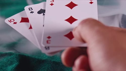 Gambling Holding Blackjack Poker Cards