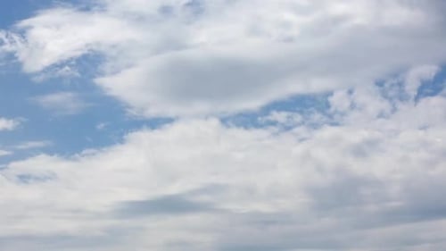 Time-lapse clouds moving and blue sky