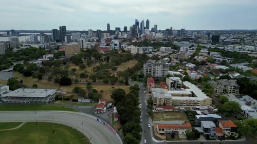 The residential suburb of Perth on the shore of Perth Water on the Swan River, Western Australia