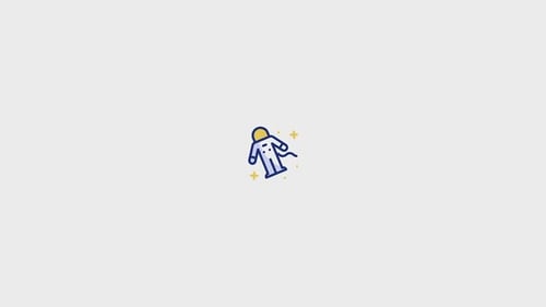 Animiertes Astronaut-Symbol