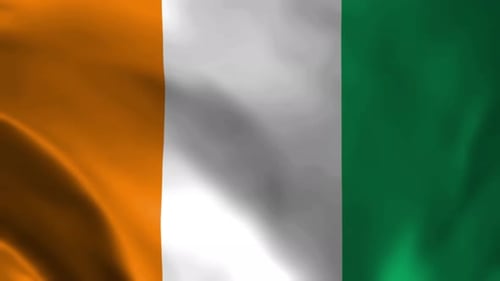 Waving Flag of Côte d'Ivoire Vertical Animation