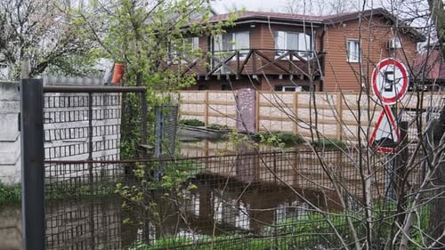 Flooding of Private Houses in Village Overflowing with Water Natural Disasters