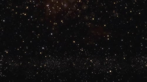 Golden Sparkling Particles Flowing Animated Background