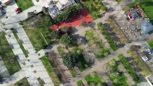Taksim Square against the backdrop of the Golden Horn, drone reveal shot