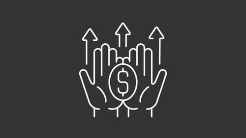 Wealth building white line animation