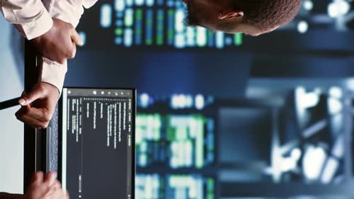 Vertical Video IT Developers Writing Server Script Code