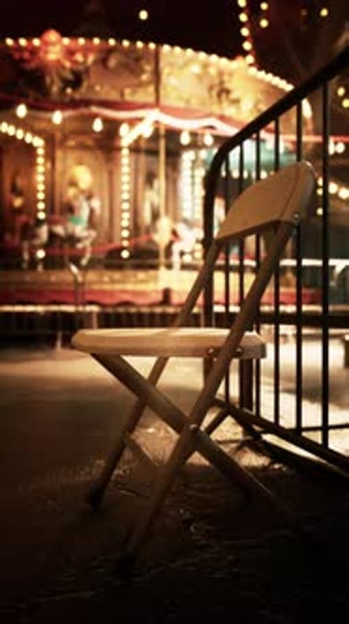 Wooden Chair By Night Carousel
