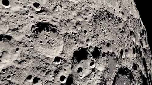 Lunar Surface Close Up. Moon Craters Background