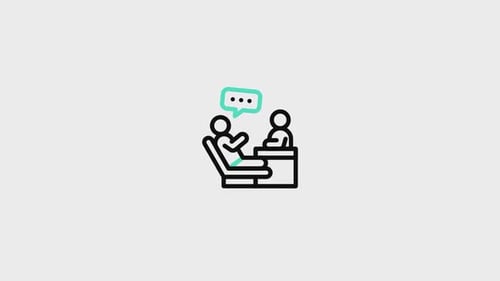 Minimalist Interview Discussion Animated Icon